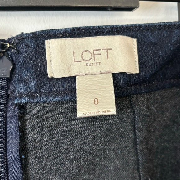 LOFT Dark Wash Denim Sailor Mini Skirt - Picture 8 of 9